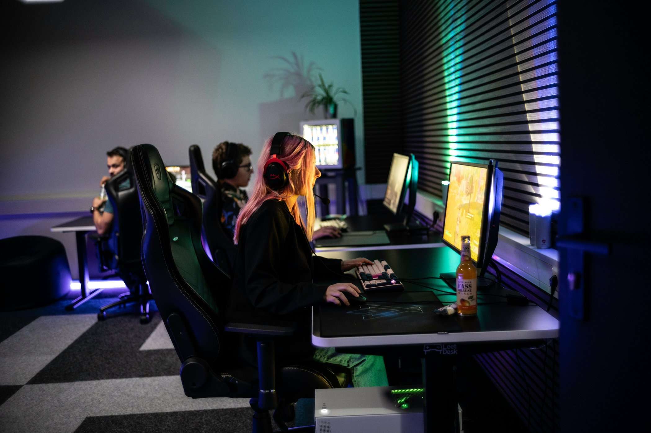 Home setup with RGB lighting